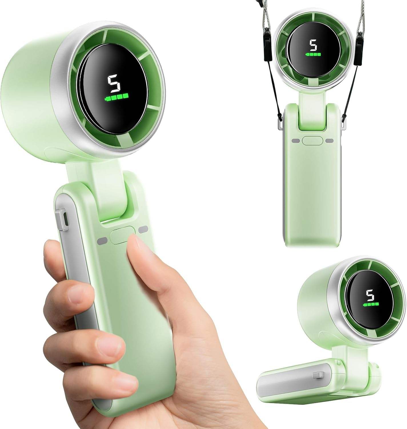 Portable Handheld Mini Fan – Foldable Turbo Airflow Fan - Image 2
