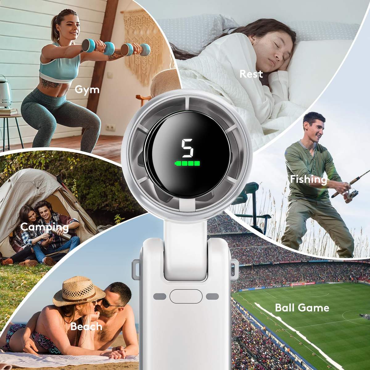Portable Handheld Mini Fan – Foldable Turbo Airflow Fan - Image 7