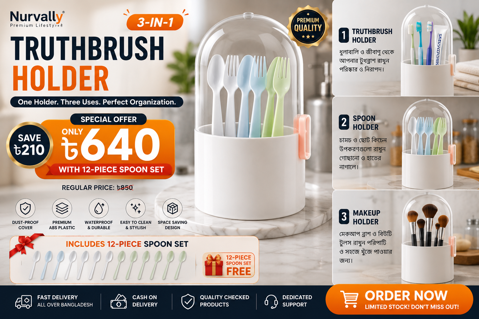 Nurvally 3 in 1 Smart Holder
